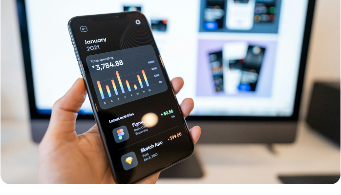 Mobile app interface